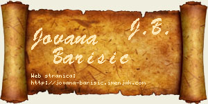 Jovana Barišić vizit kartica